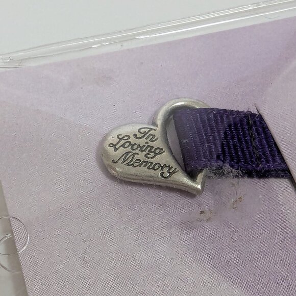 In Loving Memory Pewter Heart Ribbon Bookmark by Bob Siemon Designs - Picture 3 of 6